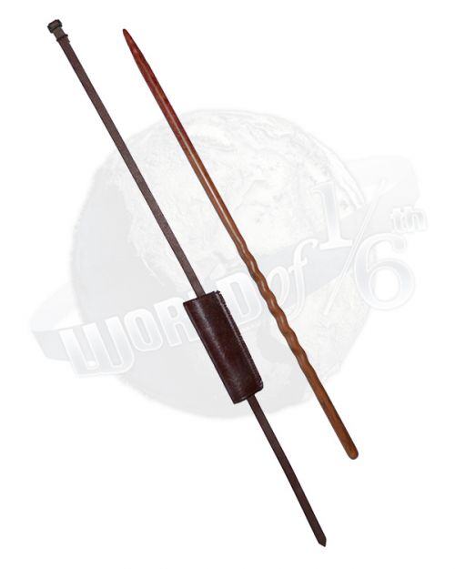 3A ThreeZero The Walking Dead Season 7 Morgan Jones: Wooden Staff With Shoulder Sheath