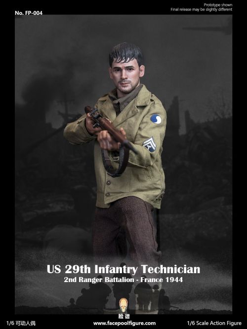 Facepool WWII US 29th Infantry Technical Sargent Upham - France 1944 [Special Edition] #11