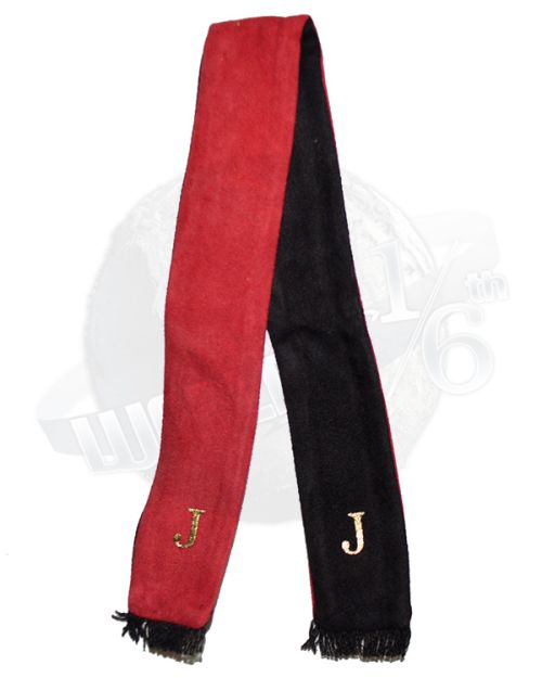 DAM Toys Gangster's Kingdom - Spade J Memories: Fringed Scarf With "J" Embroidered In Gold (Red)