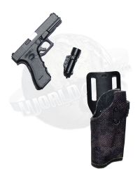 Mini Times SEAL Team Navy Special Forces: Glock Pistol With Tac Light & Subdued Camouflage Holster