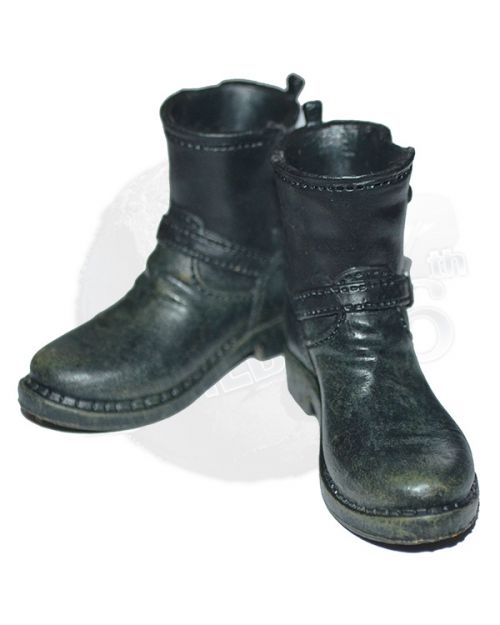 POP Toys Leather Jacket Robot & Coffin: Worn Biker Boots (Black)