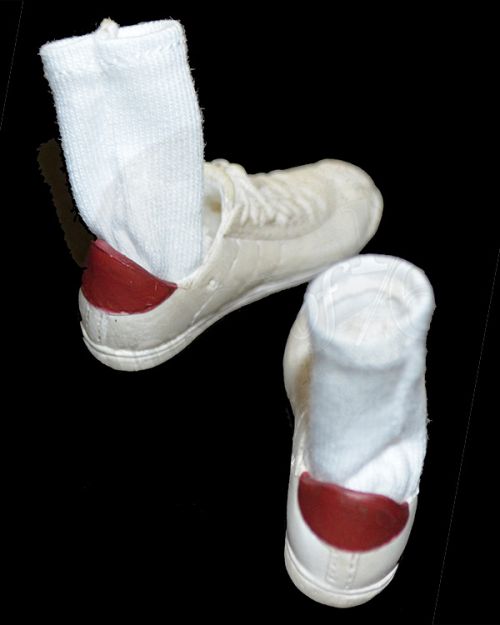 Present Toys Back To The Future Marty McFly "Time Travel Man": Sneaker Shoes With Sock Inserts (White) #2