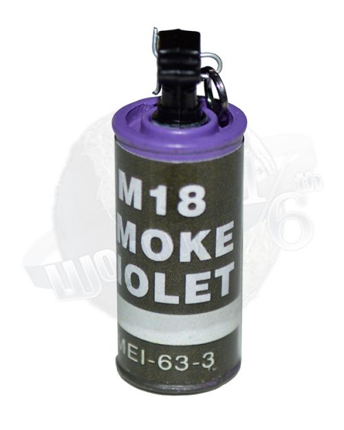 QO Toys Vietnam War US Army 101st Airborne Division in Hamburger Hill 1969: 18 Smoke Grenade (Metal/Violet)