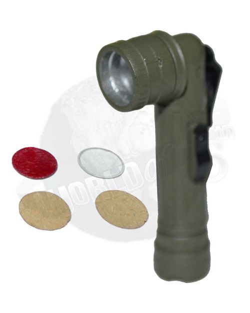 QO Toys Vietnam War US Army 101st Airborne Division in Hamburger Hill 1969: MX-991/U Flashlight (Red/Transparent Lens)