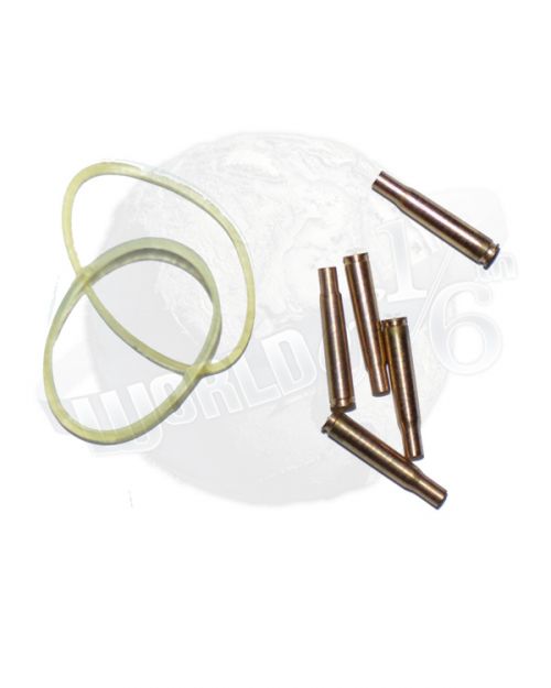 Soldier Story Henry Kano: Spent Rifle Shells x 5 & Bands x 2 (Metal)