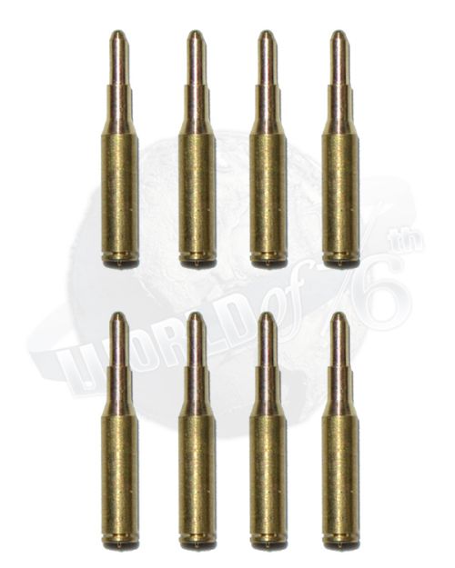 Battlegear Toys WWII US Army 30.06 Rifle Ammunition x 8 (Metal)