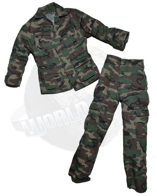 21st Century Toys Modern Military Woodland Camouflage Uniform Shirt & Trousers