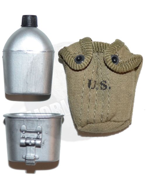 Blue Box Toys WWII US Army Sparky Parsons Canteen, Cup & Canvas Pouch