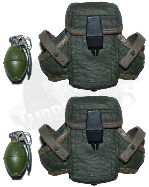Dragon Models Ltd. Military Police 101st Airborne Division Najaf: Ammunition Pouches & Grenades x 2 (Molded)