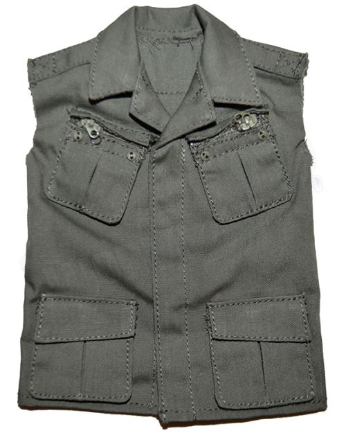 UJINDOU U.S. Army 25th Infantry Division Vietnam War: Sleeveless Jungle Fatigue Shirt