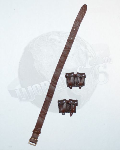 Rare & Hard To FindWWII Russian Army Belt & Ammo Pouches x 2 (Belt Damaged)