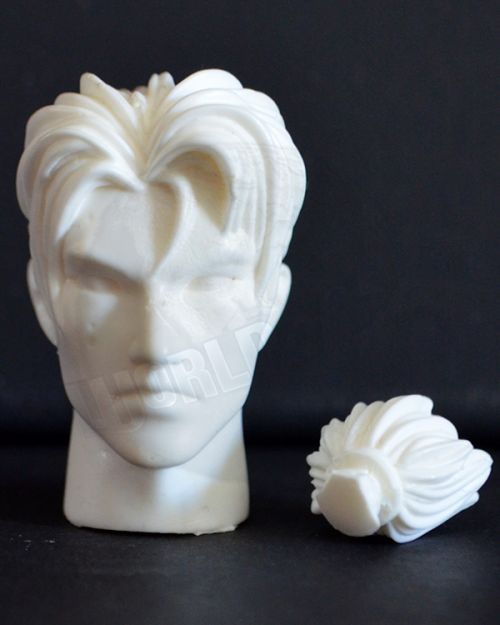 Dragon Models Ltd. Asian Head Sculpt With Pony Tail (Unpainted)
