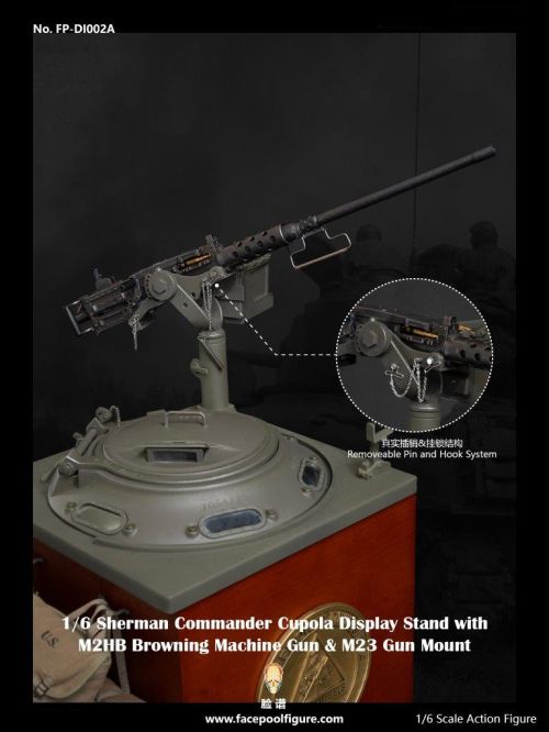 FacePool Platform Sherman Tank Command Podium & Browning Machine Gun & Rack Set #3