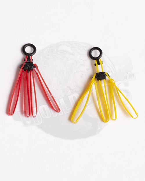 Mini Times CIA Armed Agents: Tri-Fold Restraint Plasticuffs x2 (Yellow & Red)